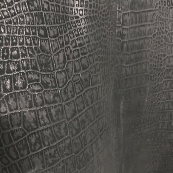 Overland Womens Embossed Black Leather Pencil Skirt Size XS-0 U.S.A. - Picture 4 of 7